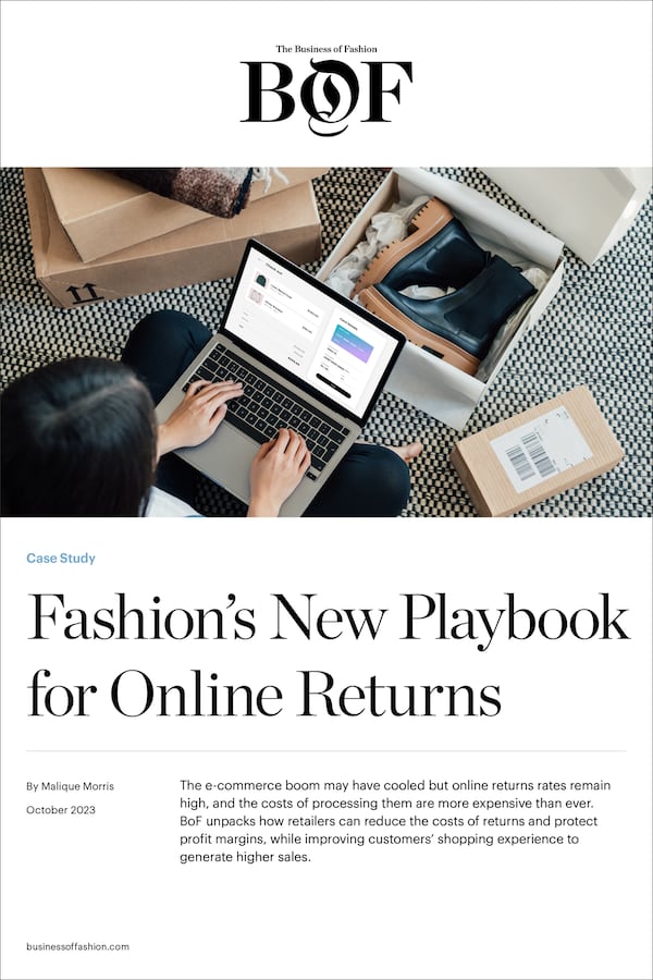 BoF's new case study, Fashion's New Playbook for Online Returns cover